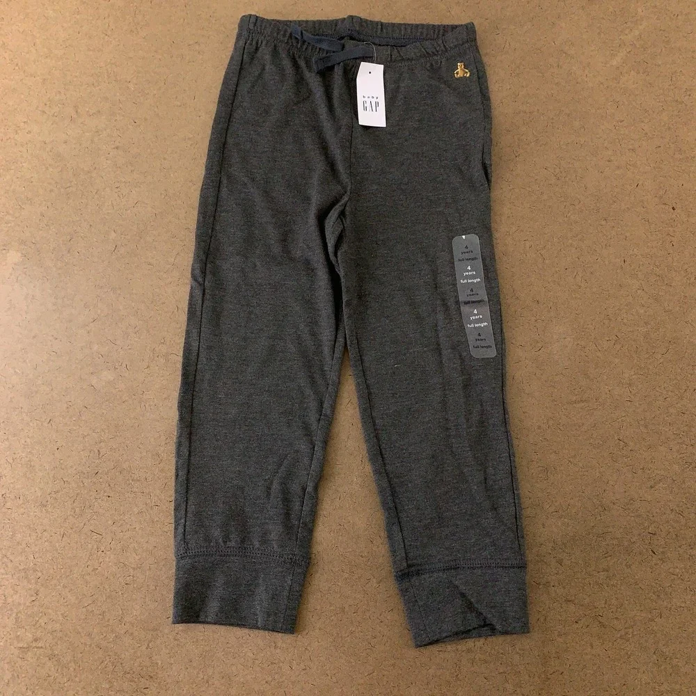 babyGap Toddler Size 4 Years Dark Heather Gray Jersey Knit Pull-On Joggers NWT